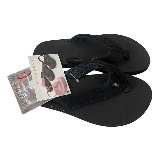 Rainbow sandals, kids' size 2-3 black beach vacation swimming - Picture 1 of 5